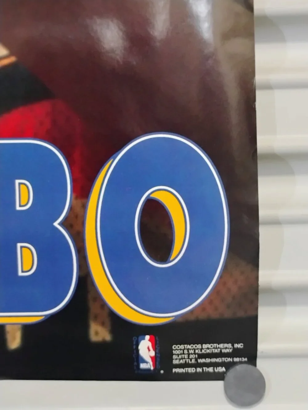 Dikembe Mutombo THE FEAR Denver Nuggets NBA Rare VTG 92 Costacos Poster 23x35